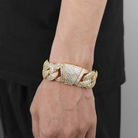 24mm Diamond Miami Cuban Link Bracelet - CRAZY DIAMOND DRIP