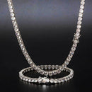 3mm Diamond Tennis Chain&Bracelet - All Sizes - CRAZY DIAMOND DRIP