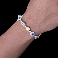 Luxury Multi-Colored Gemstone Bracelet