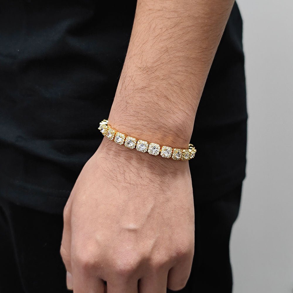 7mm Diamond Halo Bracelet