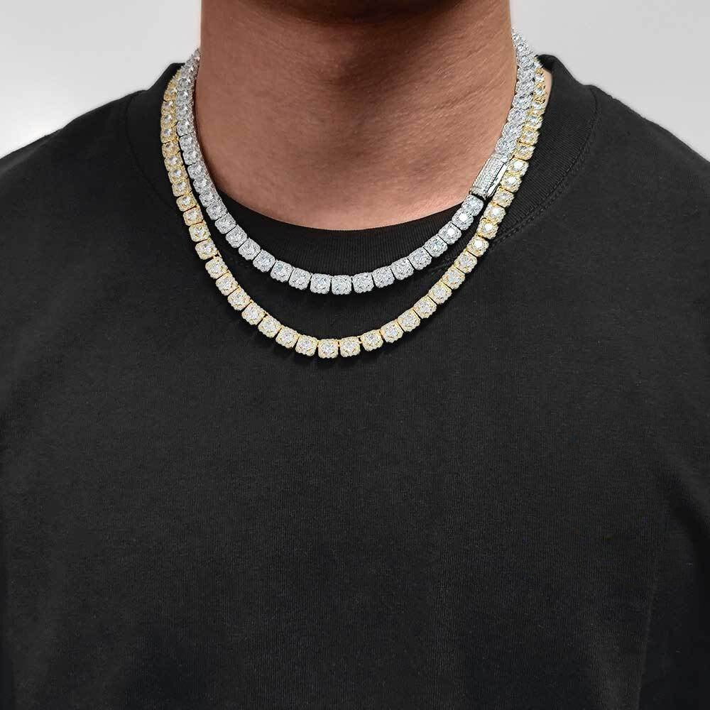 7mm Diamond Halo Link Chain