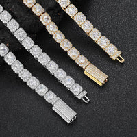 7mm Diamond Halo Link Chain - CRAZY DIAMOND DRIP