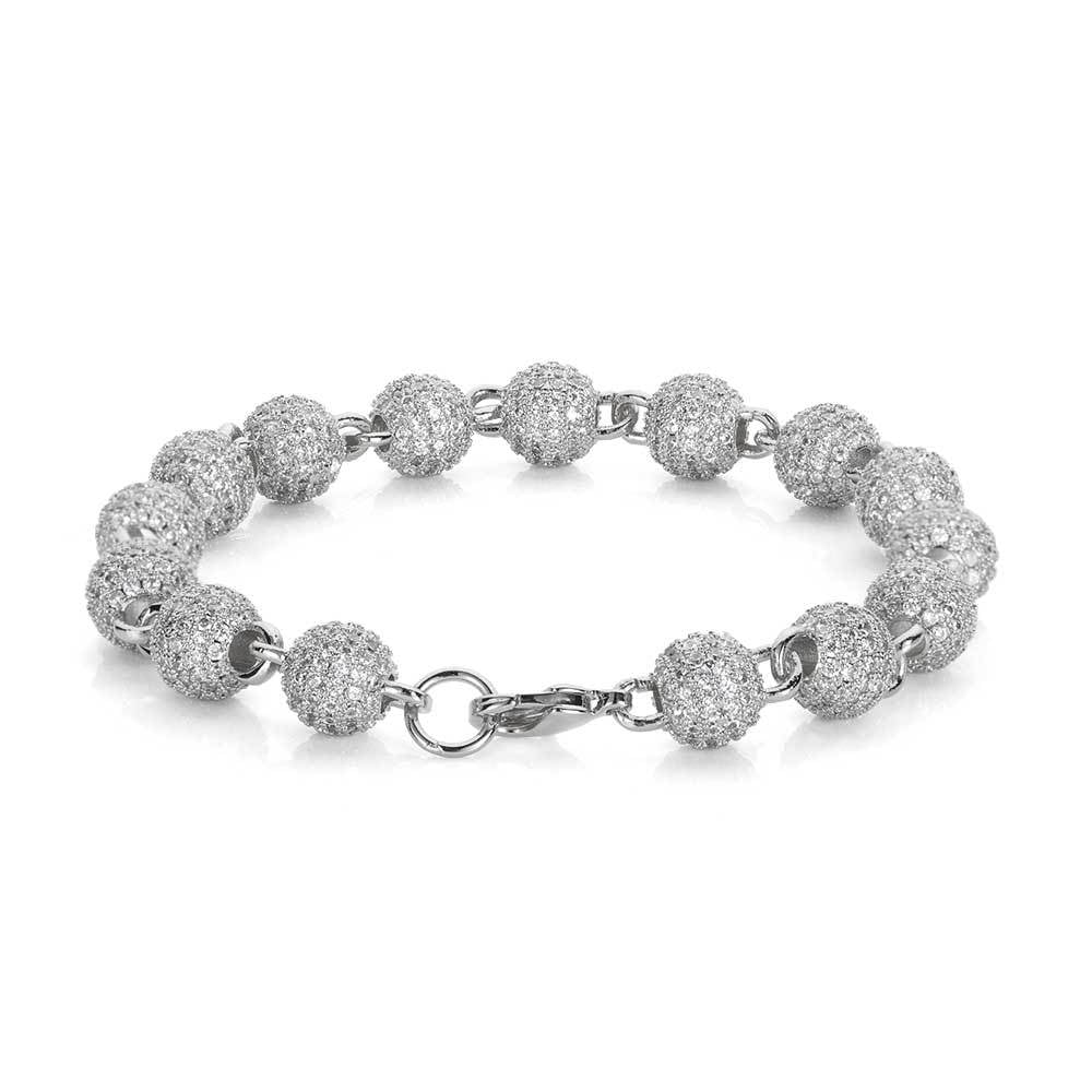 8mm Diamond Ball Bracelet