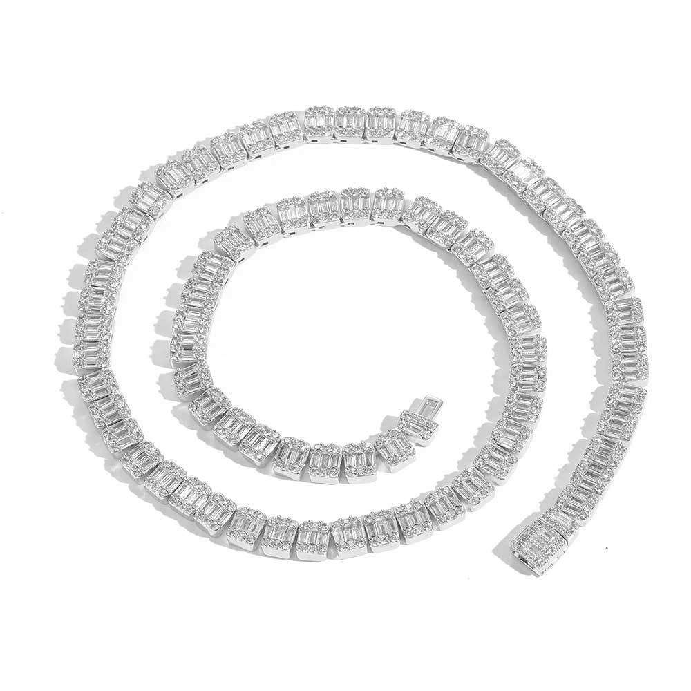 8mm Diamond Halo Link Chain