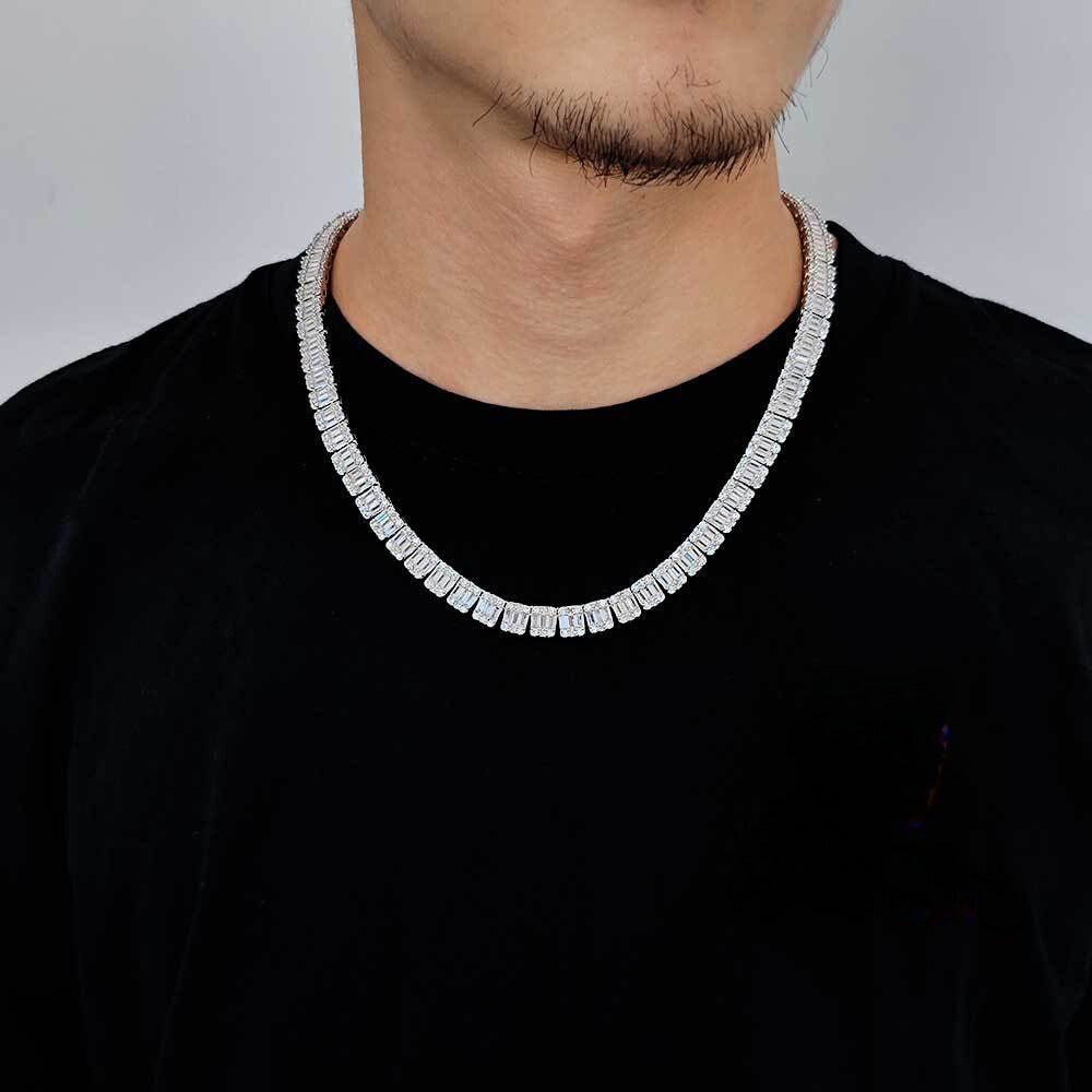 8mm Diamond Halo Link Chain