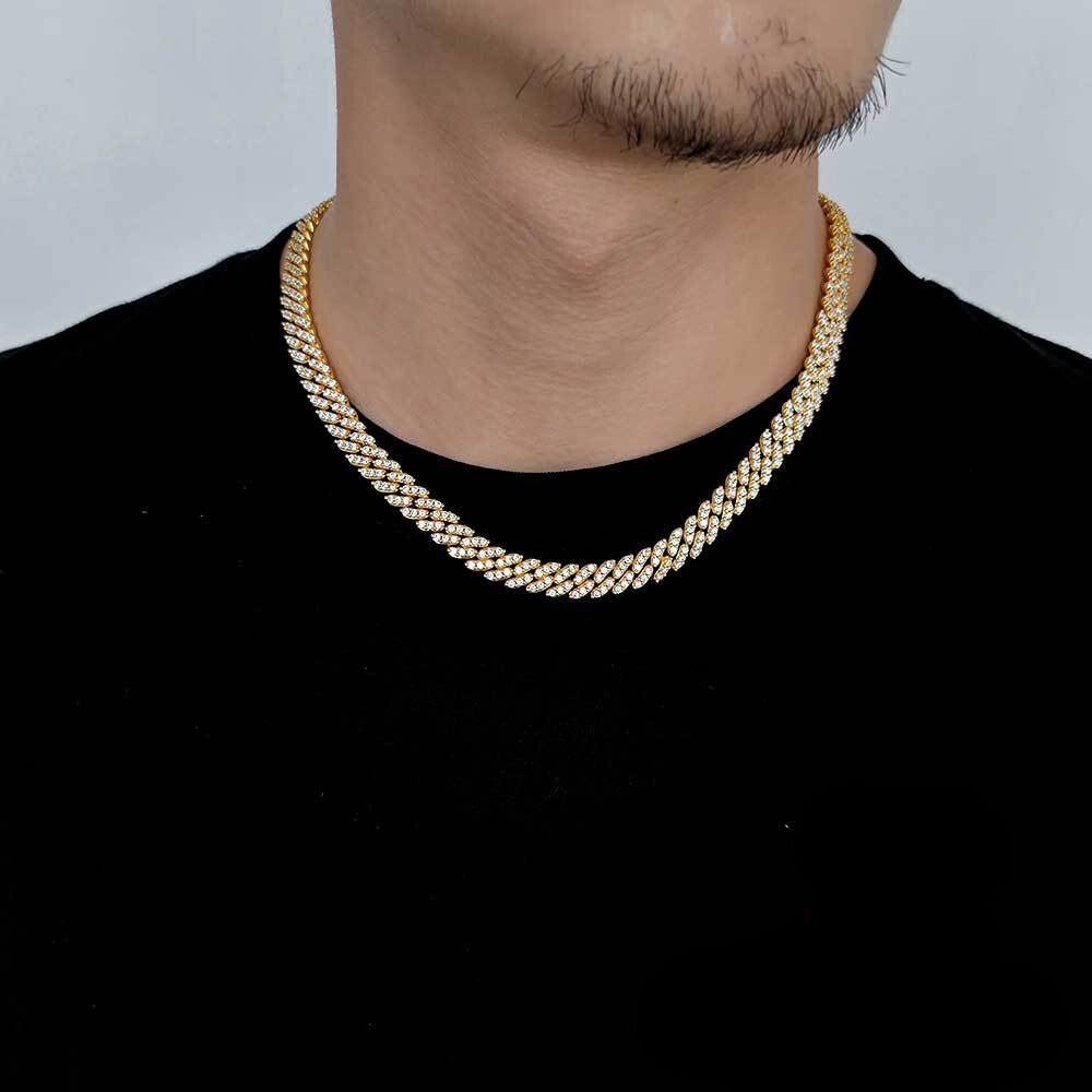 8mm Prong Diamond Miami Cuban Link Chain