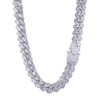 18mm Baguette Diamond Cuban Link Chain