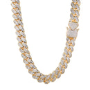 18mm Baguette Diamond Cuban Link Chain