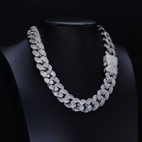 18mm Baguette Diamond Cuban Link Chain