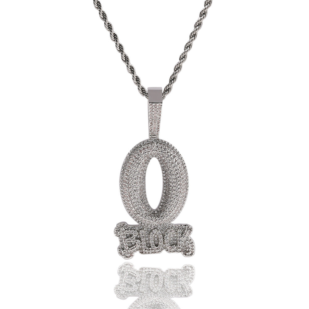 O Block Diamond Pendant