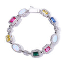 S925 VVS Moissanite Luxury Multi-Colored Gemstone&Cross Bracelet