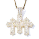 Triple Cross Diamond Pendant