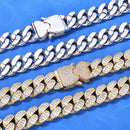 18mm Baguette Diamond Cuban Link Chain