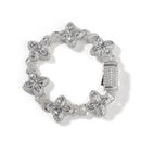 Diamond Infinity Four-Leaf Clover Bracelet