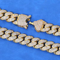 18mm Baguette Diamond Cuban Link Bracelet