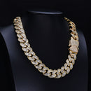 18mm Baguette Diamond Cuban Link Chain