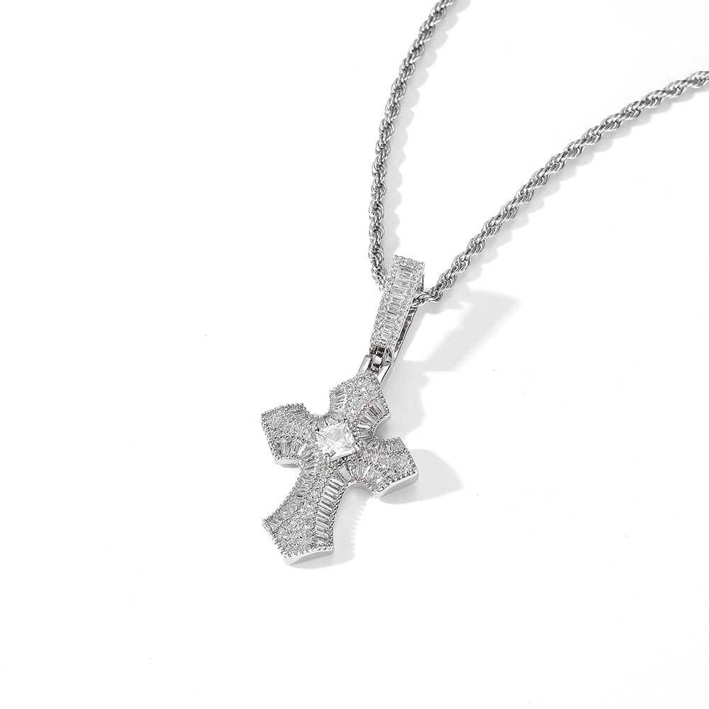 Diamond Punk Cross Pendant