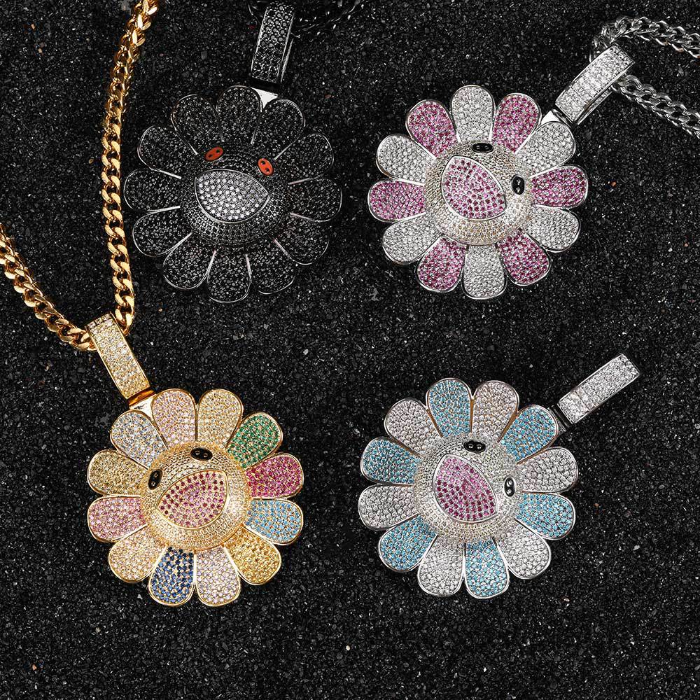 Murakami's Sunflower Diamond Pendant（Rotatable）