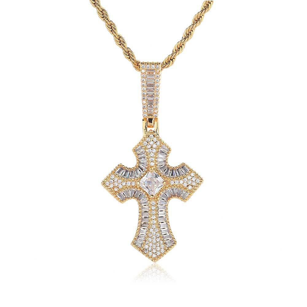 Diamond Punk Cross Pendant