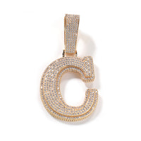 A-Z Full Diamond Letter Pendant