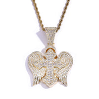 Diamond Archangel Cross Pendant