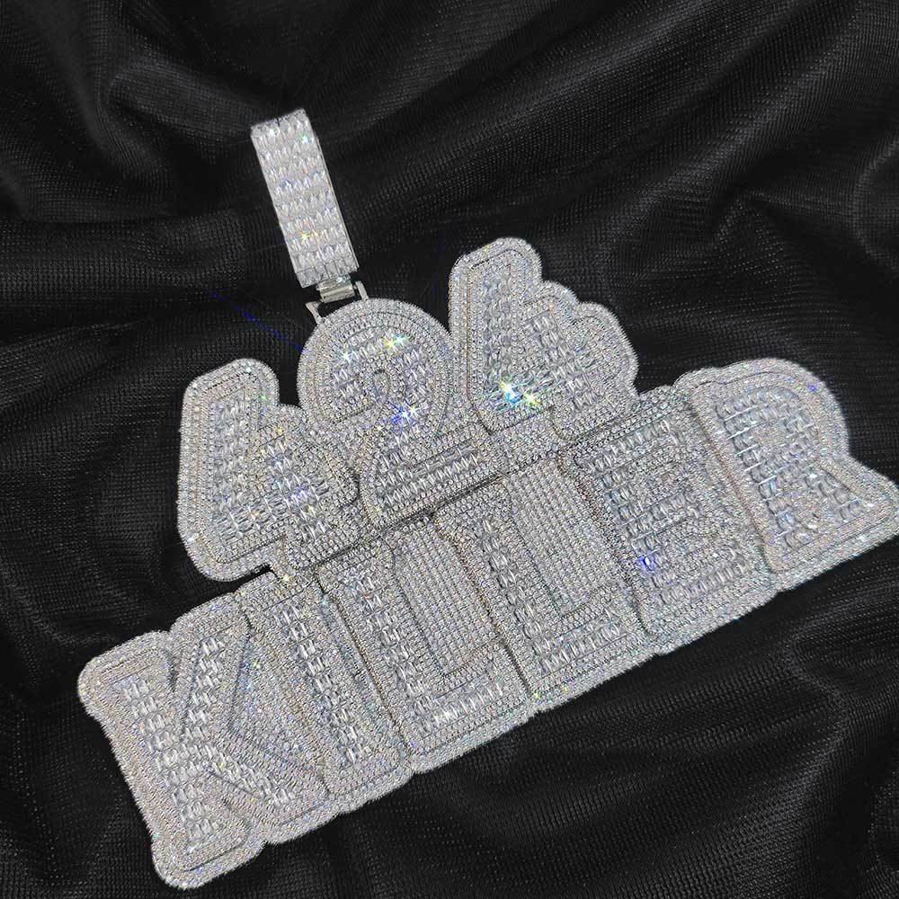 Custom Letters Diamond Pendant