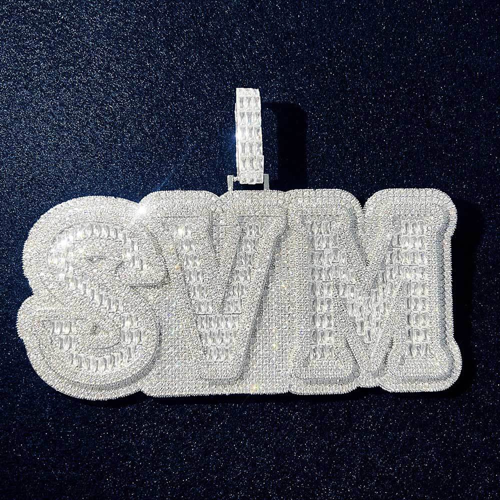 Custom Letters Diamond Pendant - CRAZY DIAMOND DRIP