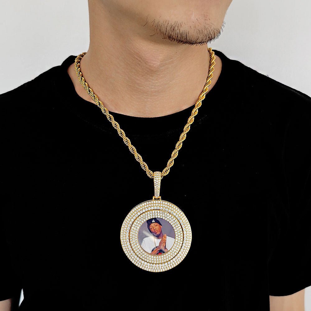 Custom Photo Diamond Pendant