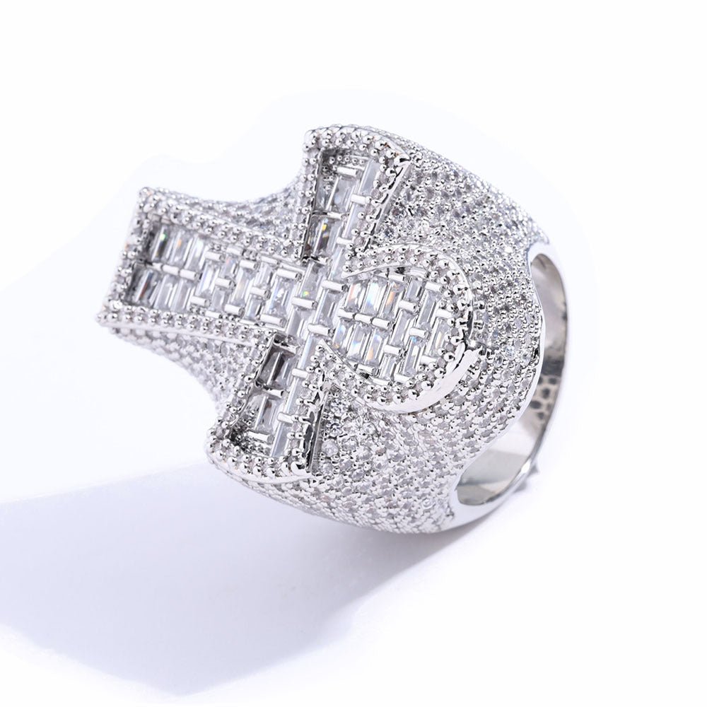 Diamond Ankn Cross Ring