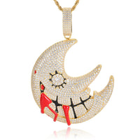 Diamond Boold Moon Pendant - CRAZY DIAMOND DRIP