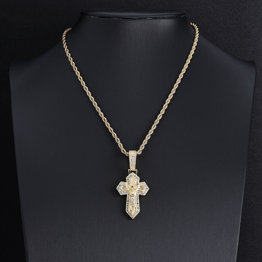 Diamond Crucifixion of Jesus Pendant - CRAZY DIAMOND DRIP