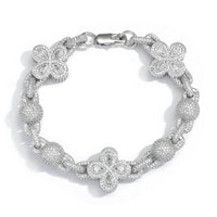 Diamond Four - Leaf Clover Ball Bracelet - CRAZY DIAMOND DRIP