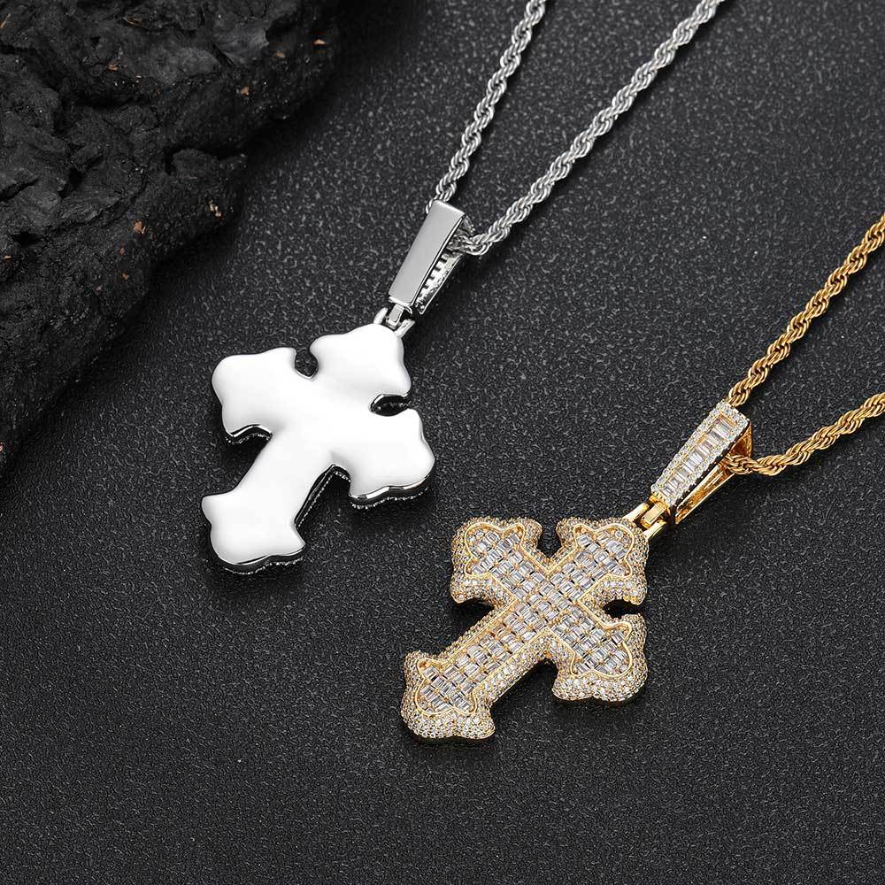 Diamond Gothic Cross Pendant - CRAZY DIAMOND DRIP