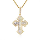 Diamond Gothic Cross Pendant - CRAZY DIAMOND DRIP