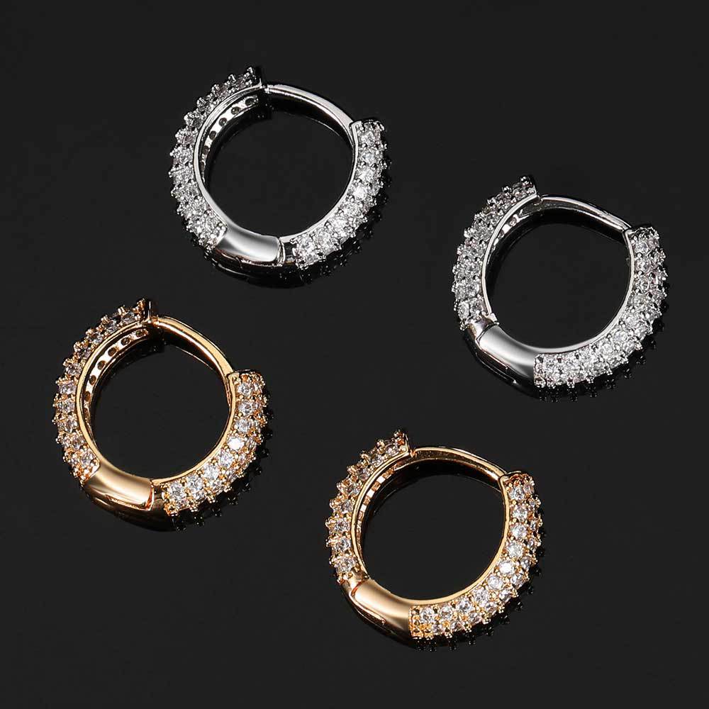 Diamond Hoop Earrings - CRAZY DIAMOND DRIP