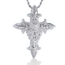 Diamond Skull Thorn Cross Pendant - CRAZY DIAMOND DRIP