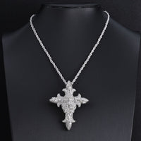 Diamond Skull Thorn Cross Pendant - CRAZY DIAMOND DRIP