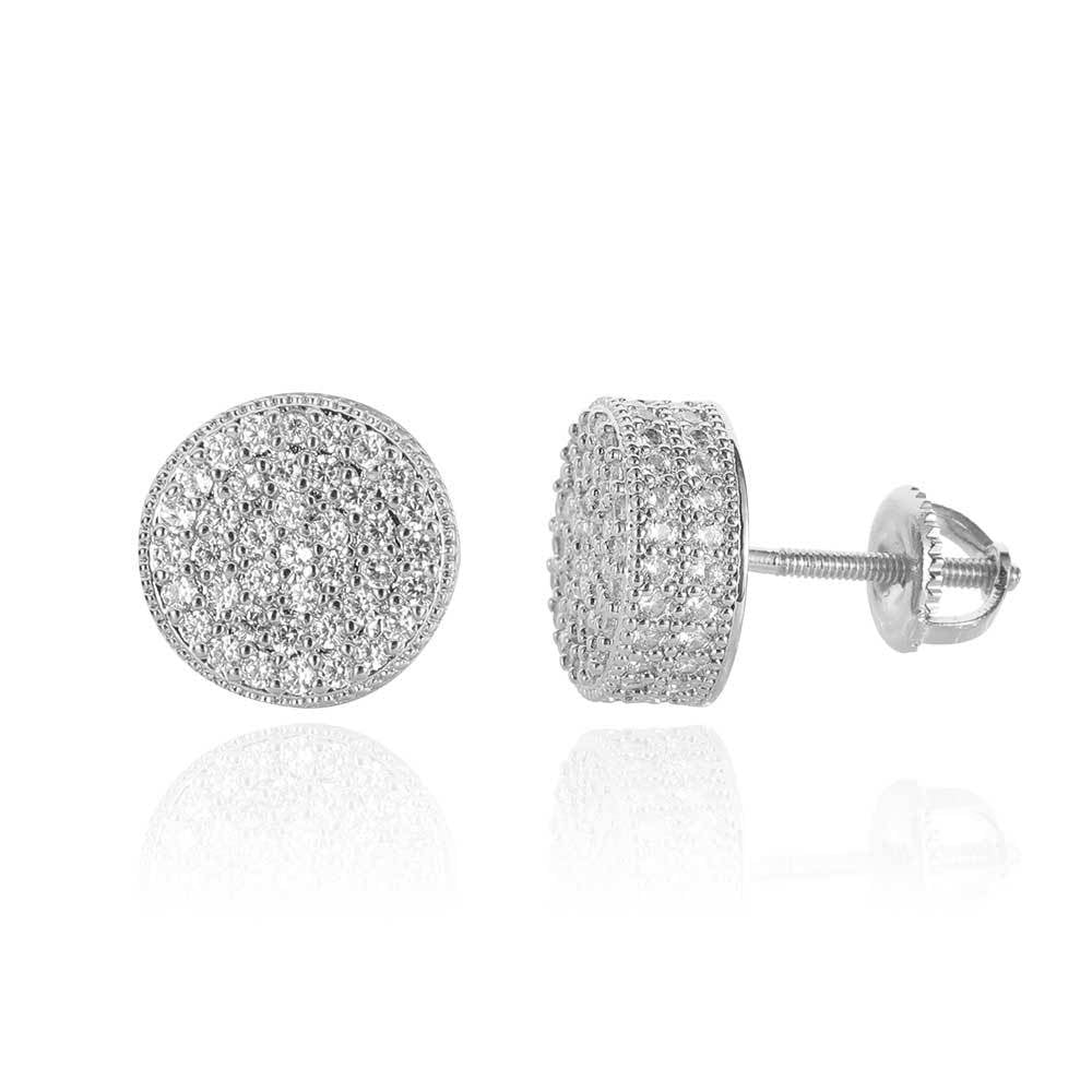 Full Diamond Stud Earrings