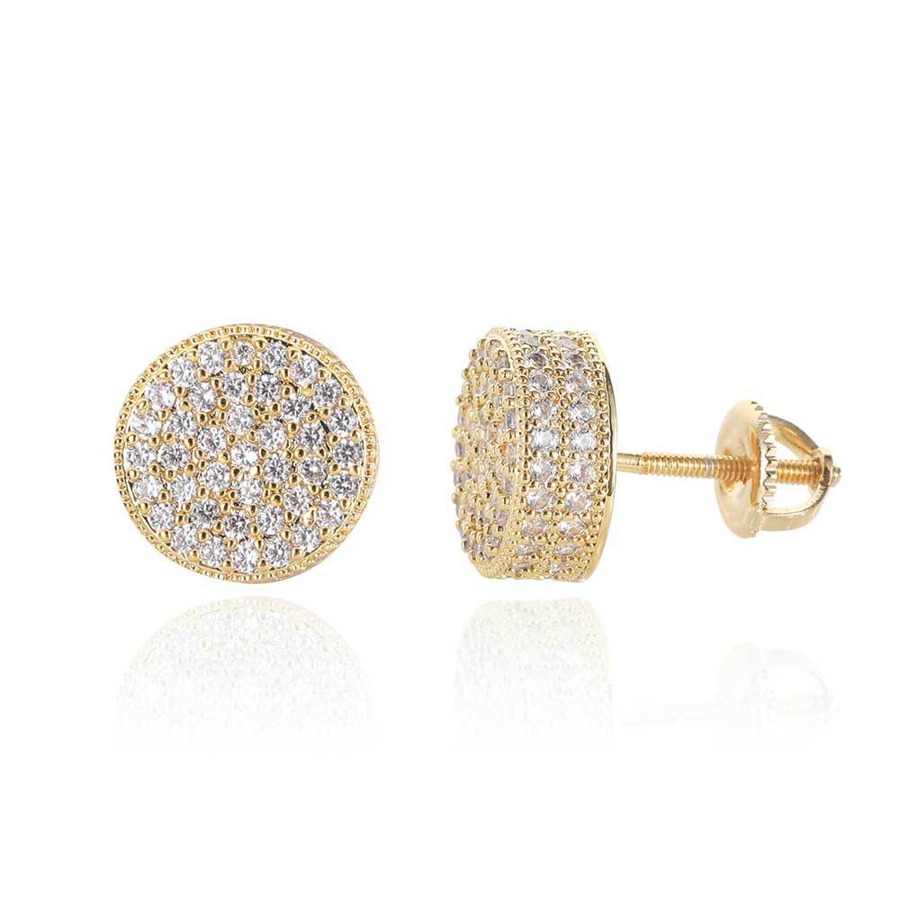 Full Diamond Stud Earrings