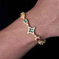 Luxury Multi-Colored Gemstone Bracelet