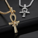 Eye Of Horus Ankn Cross Diamond Pendant - CRAZY DIAMOND DRIP