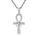 Eye Of Horus Ankn Cross Diamond Pendant - CRAZY DIAMOND DRIP