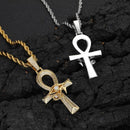 Eye Of Horus Ankn Cross Diamond Pendant - CRAZY DIAMOND DRIP