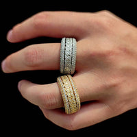 Rotable Diamond Cuban Link Ring - CRAZY DIAMOND DRIP