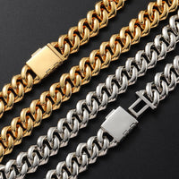 Two Row Diamond Miami Cuban Link Chain - All Sizes - CRAZY DIAMOND DRIP